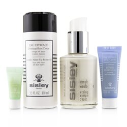 Sisley Set Week-End Must-Haves: Compuesto Ecológico 60ml + Removedor de Maquillaje Suave 100ml + Express Flower Gel 10ml + Mascarilla Contorno de Ojos 4pcs+1bag