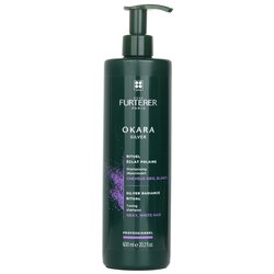 Rene Furterer Okara Silver Silver Radiance Ritual Champú Tonificante - Cabello Gris, Blanco (Producto Salón) 600ml/20.2oz