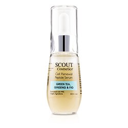 SCOUT Cosmetics Cell Renewal Peptide Serum with Green Tea, Ginseng & Fig 30ml/1oz