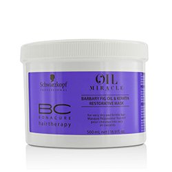 Schwarzkopf BC Bonacure Oil Miracle Barbary Fig Oil & Keratin Restorative Mask - For Very Dry and Brittle Hair (Exp. Date: 02/2020) 500ml/16.9oz