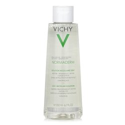 Vichy Normaderm Solución Micelar 3 En 1 - Limpia, Remueve Maquillaje & Calma el Rostro & Ojos (Para Piel Grasa / Sensible 200ml/6.7oz