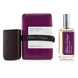Atelier Cologne مجموعة Rose Anonyme: سبراي كولونيا 30مل/1 أوقية + صابون 200 جرام/7.05 أوقية + علبة جلدية (علبة متضررة قليلاً) 3pcs