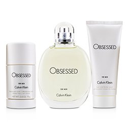 Calvin Klein مجموعة Obsessed: ماء تواليت سبراي 125مل/4 أوقية + غسول للشعر والجسم 100مل/3.4 أوقية + قلم مزيل تعرق 75مل/0.6 أوقية 3pcs