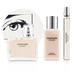Calvin Klein Women Coffret: Eau De Parfum Spray 100ml/3.4oz + Body Lotion 100ml/3.4oz + Eau De Parfum Spray 10ml/0.33oz 3pcs