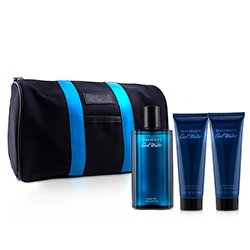 Davidoff Cool Water Coffret: EDT Spray 125ml + Bálsamo Para Después de Afeitar 75ml + Gel de Ducha 75ml +Bolsa de Baño 3pcs+Bag