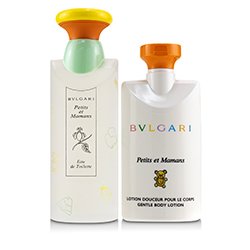Bvlgari Petits Et Mamans Coffret: Eau De Toilette Spray 100ml/3.4oz + Gentle Body Lotion 75ml/2.5oz + Baby Changing Blanket 2pcs+1Blanket