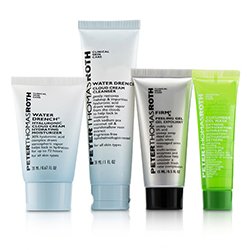 Peter Thomas Roth Jet, Set, Facial ! 4-Piece Kit: 1x Cleanser 30ml + 1x Moisturizer 20ml + 1x Cucumber Gel Mask 14ml + 1x Peeling Gel 15ml 4pcs