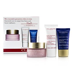 Clarins Multi-Active Essential Care Set: Multi-Active Jour 50ml+ Multi-Active Nuit 15ml+ Gentle Foaming Cleanser 30ml 3pcs