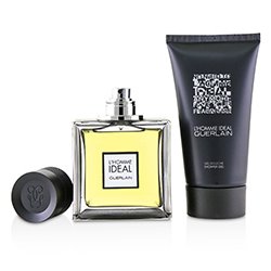 Guerlain L'Homme Ideal Набор: Туалетная Вода Спрей 50мл/1.6унц + Гель для Душа 75мл/2.5унц (Коробка Слегка Повреждена) 2pcs