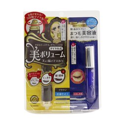 KISS ME Set Heroine Make SP Heroine Make Volume Control Máscara & Suero de Pestañas - # 02 Brown 2pcs