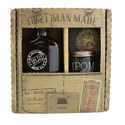 18.21 Man Made 洗護沐浴露 & 髮油套裝 - # 香甜煙草: 1x 3合1洗護沐浴露 530ml + 1x 髮油 56.7g 2pcs