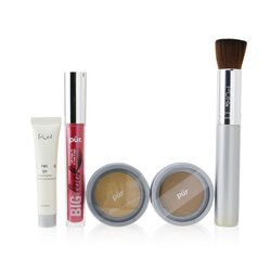 PUR (PurMinerals) Best Sellers Kit (5 Piece Beauty To Go Collection) (1x Powder, 1x Primer, 1x Bronzer, 1x Mascara, 1x Brush) - # Light Tan 5pcs