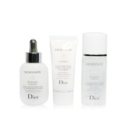 Christian Dior Diorsnow Brightening Collection: Milk Serum + Micro-Infused Lotion + UV Protection Fluid SPF50 + Pouch (Box Slightly Damaged) 3pcs+1pouch