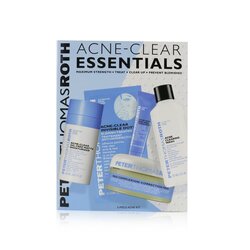Peter Thomas Roth Kit Acne-Clear Essentials 5-Piece Acne: Jabón 57 ml + Almohadillas Correctoras 20 pzs + Hidratante 20ml + Tratamiento 7.5ml + Puntos Aclaradores 12 puntos 5pcs