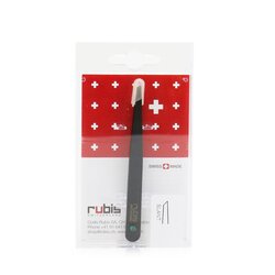 Rubis Tweezers Classic Swarovski - # Black With Emerald Swarovski Gem -