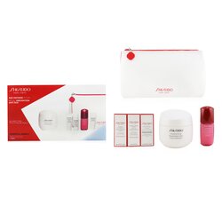 Shiseido Set Age Defense Ritual Essential Energy (Para Todo Tipo de Piel): Crema Hidratante 50ml + Espuma Limpiadora 5ml + Suavizante Enriquecido 7ml + Concentrado Definitivo 10ml + Definidor de Ojos 5ml 5pcs+1pouch