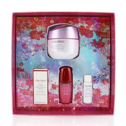 資生堂 Beauty Blossoms White Lucent亮白啫喱霜套裝:亮白啫喱霜50ml +潔面泡沫5ml +濃縮柔滑精華7ml + Ultimune濃縮精華10ml 4pcs