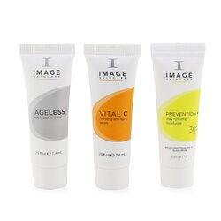 Image Normal/Dry Trial Kit: Ageless Total Facial Cleanser 7.4ml + Vital C Anti-Aging Serum 7.4ml + Prevention+ Hydrating Moisturizer SPF30 7g 3pcs