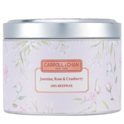The Candle Company (Carroll & Chan) 100% Beeswax Tin Candle - Jasmine Rose Cranberry (8x6) cm