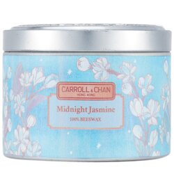 Carroll & Chan Vela en Lata 100% de Cera de Abejas - Midnight Jasmine (8x6) cm