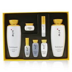 Sulwhasoo Set Essential Duo: Agua Balanceadora (125ml+15ml) + Emulsión Balanceadora (125ml+15ml) + Suero Activador 8ml + Crema de Ojos Rejuvenecedora 3.5 ml + Crema Reafirmante 5ml 7pcs