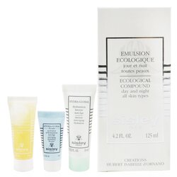 Sisley Set Ecological Compound 4-Piezas: Compuesto Ecológico 125ml + Gel Facial Pulido & Lavado + Suero Hidra-Global 5ml + Hidra-Global 10ml 4pcs
