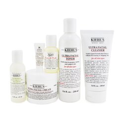 Kiehl's Ultra Facial Power Of 3 Set: Ultra Facial Cleanser 150ml/5oz+Ultra Facial Toner 250ml/8.4oz+Ultra Facial Cream 125ml/4oz... 6pcs
