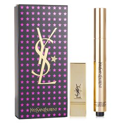 Yves Saint Laurent All Lights On Me Set (1xTouche Eclat 2.5ml/0.08oz + 1x Mini Rouge Pur Couture) - #2 (Luminous Ivory) 2pcs