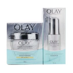 Olay Radiance Duo Set: Light Perfecting Essence 30ml + Light Perfecting Day Cream SPF 24 2pcs