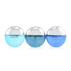 寶格麗 Aqva Pour Homme Coffret: Aqva Eau De Toilette + Aqva Marine Eau De Toilette + Aqva Atlantiqve Eau De Toilette 3x15ml/0.5oz