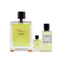 愛馬仕 Terre D'Hermes Eau Intense Vetiver Coffret: Eau De Parfum 100ml/3.3oz + Hair & Body Shower Gel 40ml/1.35oz + Eau De Parfum 5ml/0.17oz 3pcs
