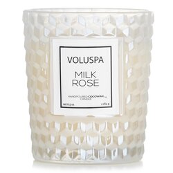 Voluspa Textured Glass Candle - Milk Rose 184g/6.5oz
