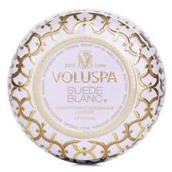 Voluspa Mini Vela de Estaño - Suede Blanc 113g/4oz