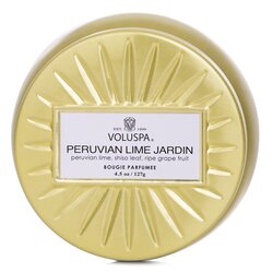 Voluspa شمع قصديري صغير - Peruvian Lime Jardin 127g/4.5oz