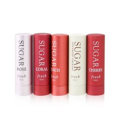 Fresh Sugar Lip Treatment Set: Sugar Lip Treatment Advanced Therapy - 2.2g/0.07oz + 4x Mini Sugar Lip Treatment SPF 15 (#Rose, #Coral, #Punch, #Cherry) 5x2.2g/0.07oz