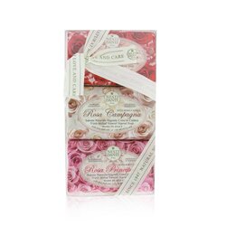 那是堤 Rosa Soap Set (Le Rose Collection) #Rosa Sensuale, #Rosa Champagna, #Rosa Principessa 3x 150g/5.3oz