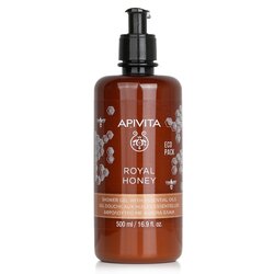 Apivita Royal Honey Gel de Ducha Cremoso con Aceites Esenciales - Ecopack 500ml/16.9oz