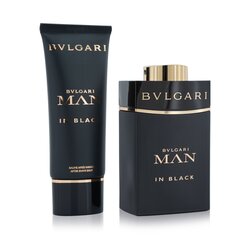 Bvlgari In Black Coffret: Eau De Parfum Spray 100ml/3.4oz + After Shave Balm 100ml/3.4oz + Pouch 2pcs+Pouch
