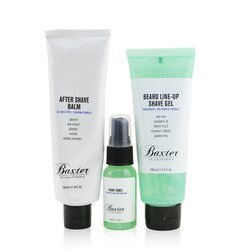 Baxter Of California Shave Essentials 3-Pieces Kit: Shave Tonic 30ml + Beard Line-Up Shave Gel 100ml + After Shave Balm 120ml 3pcs