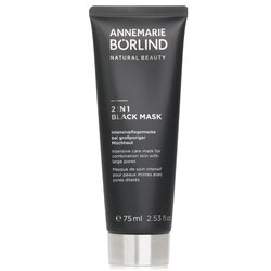 Annemarie Borlind Mascarilla Negra 2 En 1 - Mascarilla de Cuidado Intensivo Para Piel Mixta con Poros Grandes 75ml/2.53oz