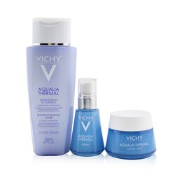 Vichy Aqualia Thermal Boosting Hydration Ritual Value Set: Essence Water 200ml + Serum 30ml + Rehydrating Light Cream 50ml 3pcs