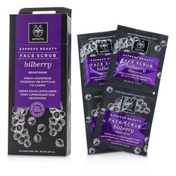 Apivita Express Beauty Face Scrub with Bilberry (Brightening) - Exp. Date: 10/2021 6x(2x8ml)