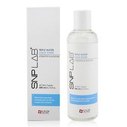 SNP Lab+ Triple Water Aqua Toner - Hydration & Moisture (For All Skin Types) (Exp. Date: 11/2021) 200ml/6.76oz