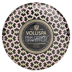 Voluspa 3 Wick Decorative Tin Candle - Pink Citron Grapefruit 340g/12oz