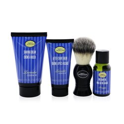 刮鬍學問 The 4 Elements Of The Perfect Shave 4-Pieces Kit - Lavender: Pre-Shave Oil 30ml + Shaving Cream 45ml + After-Shave Balm 30ml + Shaving Brush 4pcs