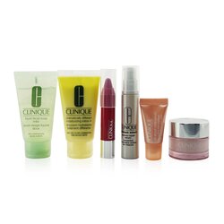 Clinique Travel Set: Facial Soap 30ml+DDML+ 30ml+Moisture Surge Intense 15ml+Smart Serum 10ml+Eye Serum 5ml.... (Box Slightly Damaged) 6pcs
