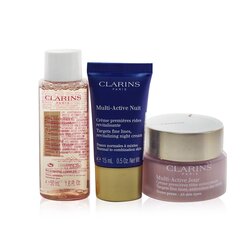 克蘭詩 Multi-Active Collection: Day Cream 50ml+ Night Cream 15ml+ Cleansing Micellar Water 50ml+ Bag 3pcs+1bag