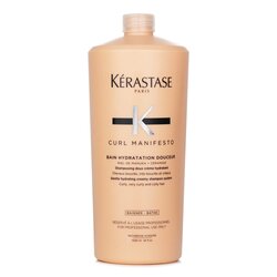 Kerastase Curl Manifesto Bain Hydratation Douceur Shampoo Gentle Creamy Shampoo - For Curly, Very Curly & Coily Hair (Salon Size) 1000ml/34oz