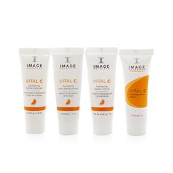 Image Vital C Trial Kit: Hydrating Facial Cleanser 7.4ml + Hydrating Serum 7.4ml + Masque 7g + Hydratin (Exp. Date: 08/2022) 4pcs