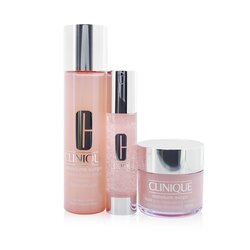 Clinique Moisture Surge Dewy For Days Set: 100H Hydrator 125ml+ Hydrating Supercharged Concentrate 48ml+ Hydro-Infused Lotion 200ml 3pcs